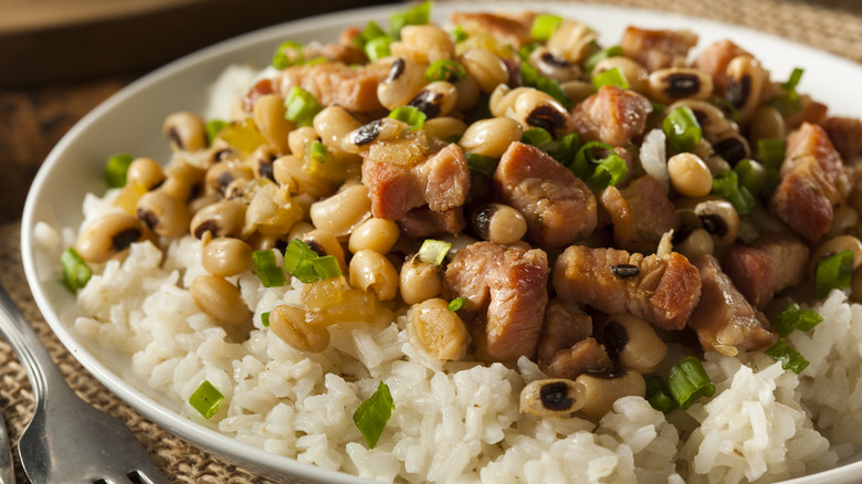 Hoppin' John with pork and rice 