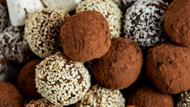 Selection of chocolate truffles