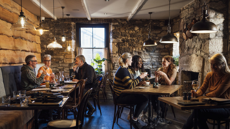 group of people in a gastropub