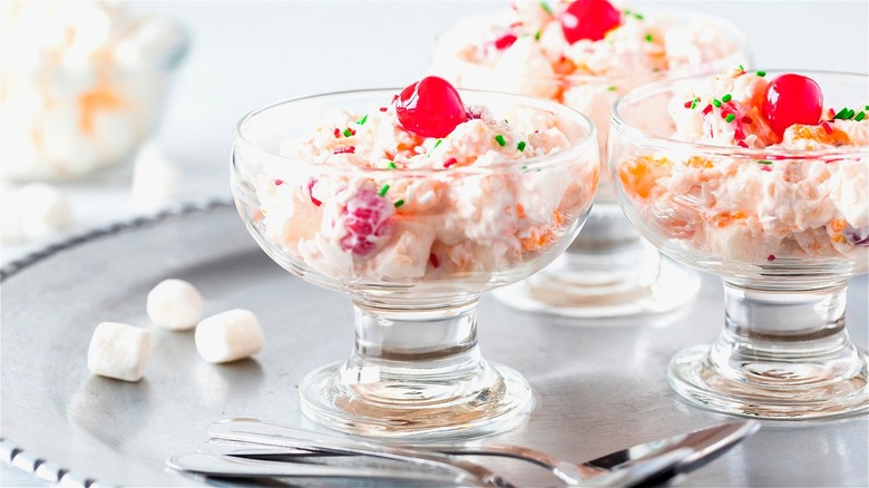 Ambroisa salad in glass cups