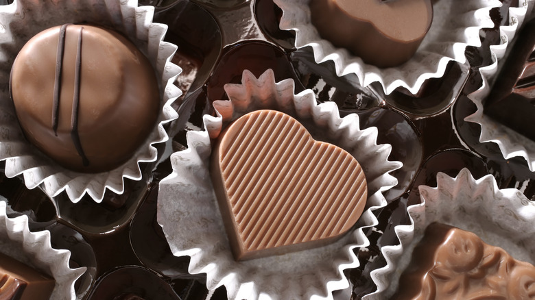 chocolates in a tray