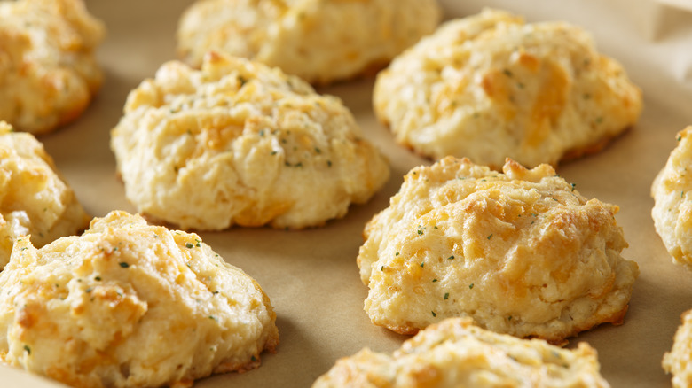 cheese biscuits on tray