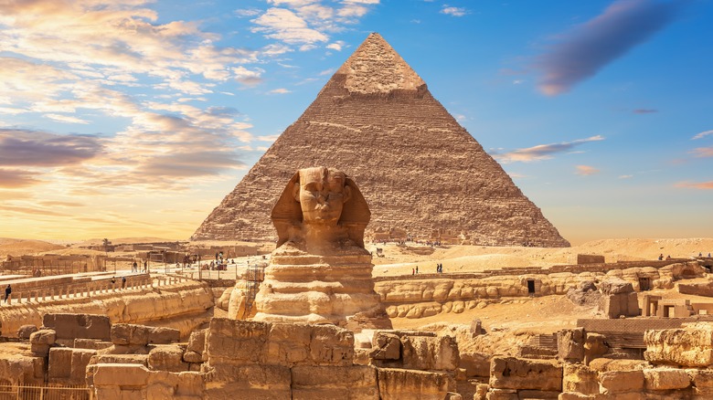 Sphynx and pyramid in Egype