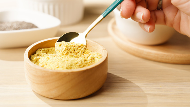 Bowl of nutritional yeast
