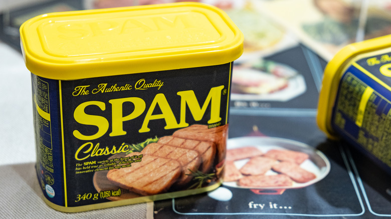 spam classic yellow can