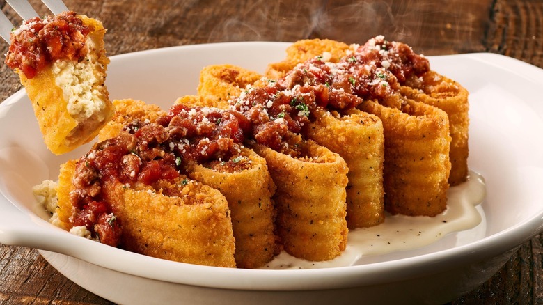 lasagna fritta served on white plate