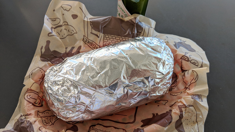 Chipotle wrapped burrito 