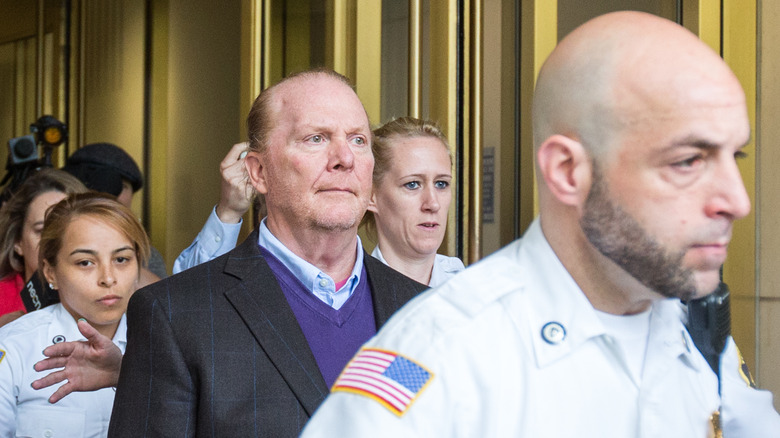 Mario Batali exiting court