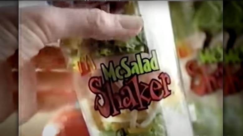 hand holding McSalad Shaker