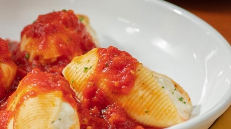 stuffed pasta on plate