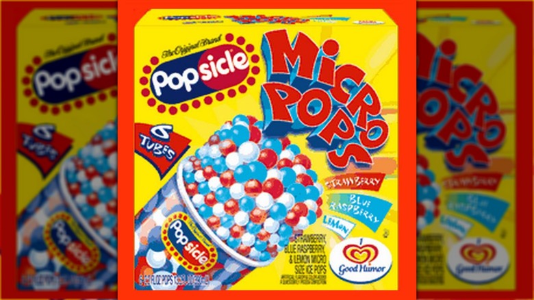 Popsicle brand Micro Pops packaging