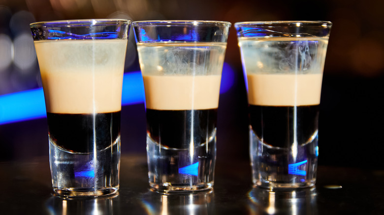 three baby Guinness shots