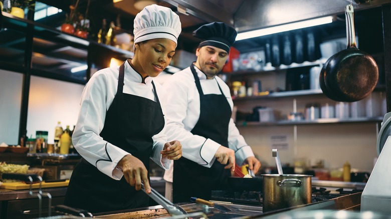 Chefs in kitchen