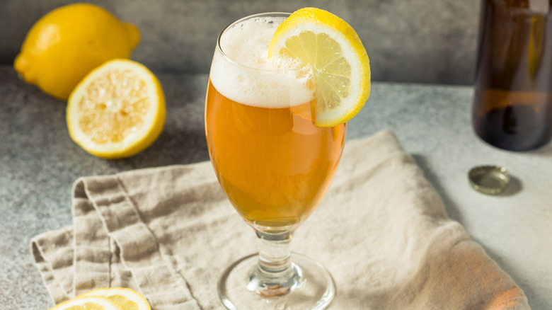 Citrusy beer cocktail