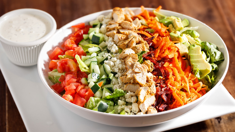 Cobb salad in a bowl