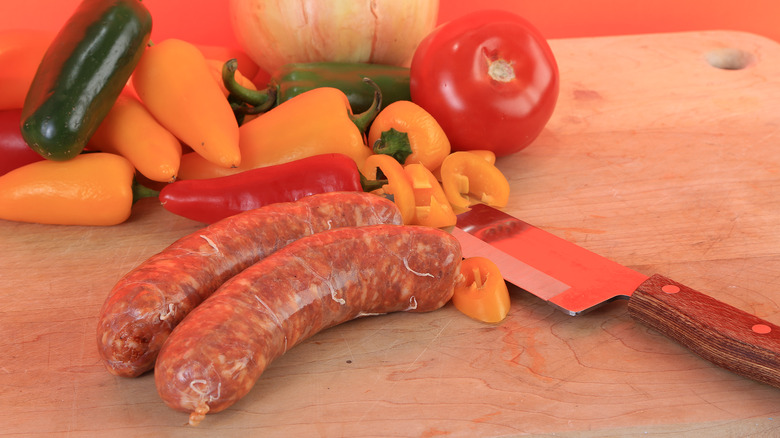 andouille sausage and peppers