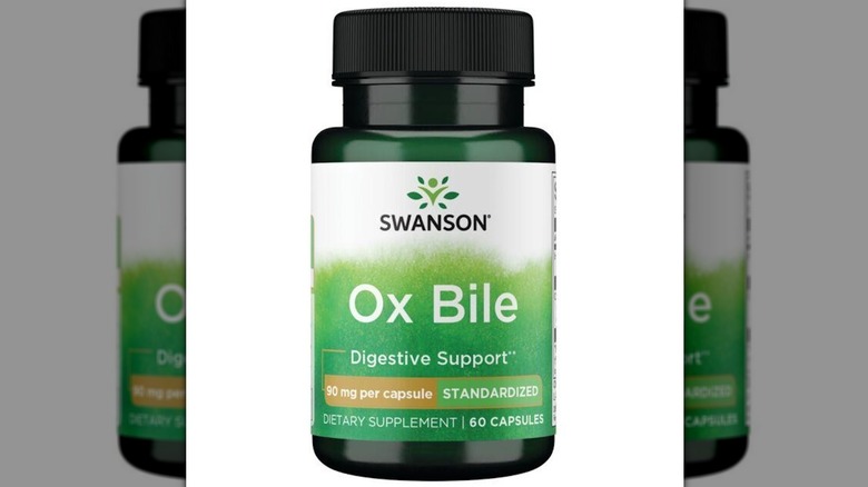 ox bile supplement container