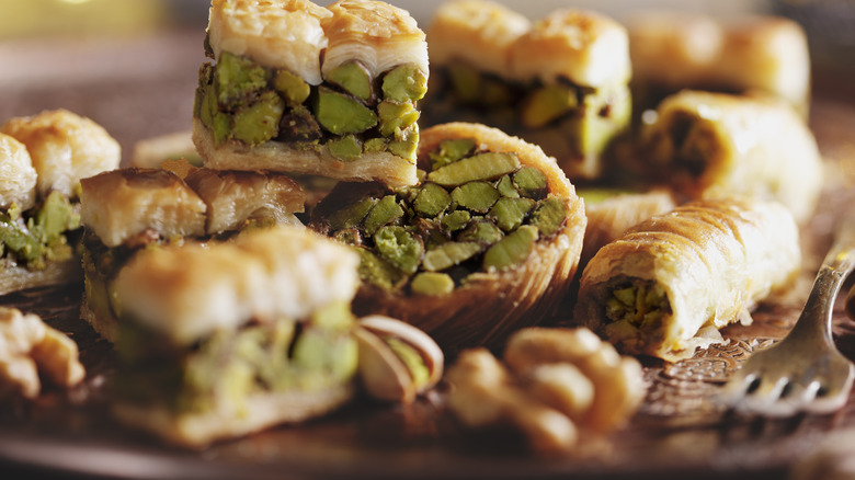 Baklava with pistachios