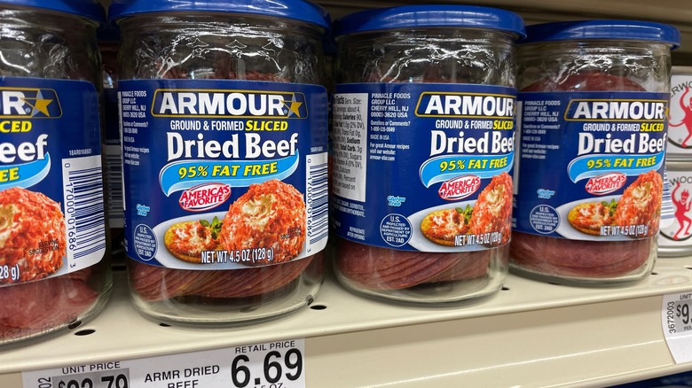 Armour dried beef on shelf