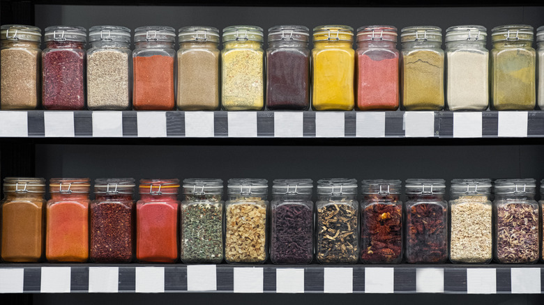 Spices on display at a store