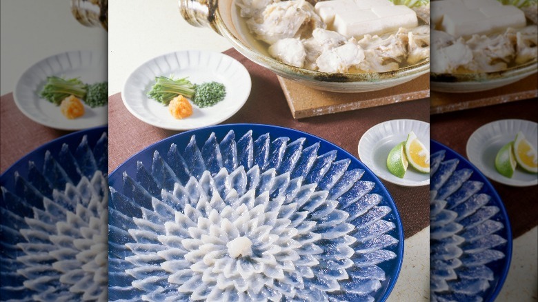 Fugu sashimi and hotpot