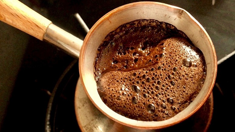 Coffee boiled in briki