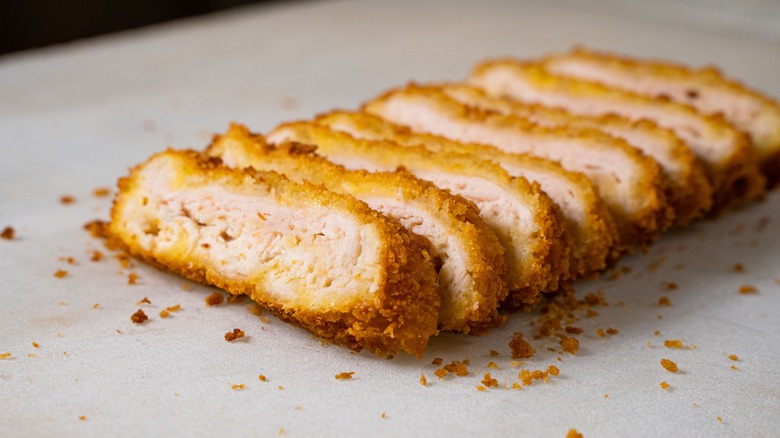 Sliced chicken katsu