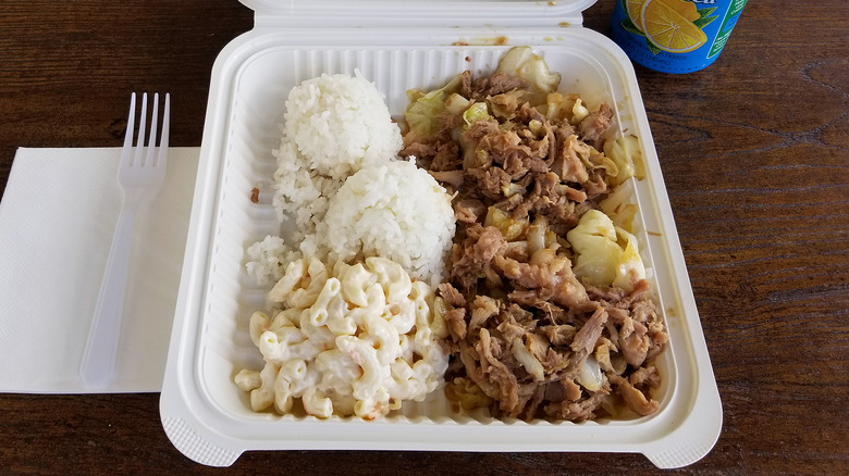 Hawaiian plate lunch to-go