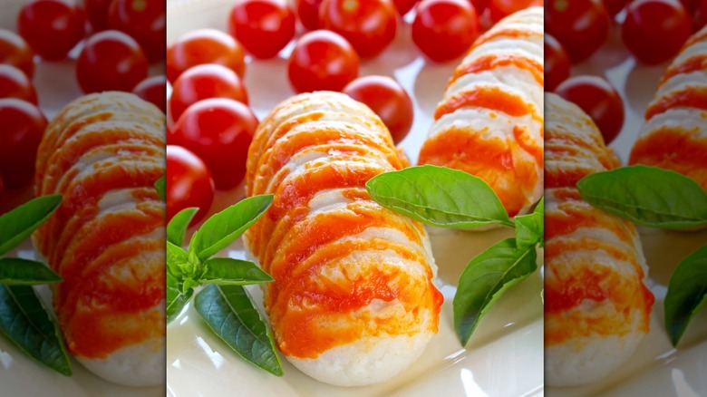 surimi lobster tomatoes and basil