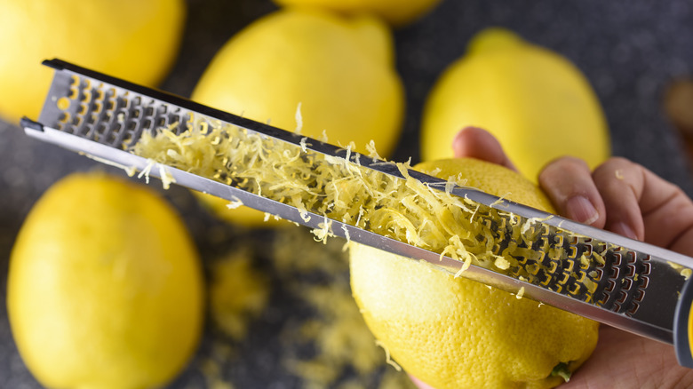Lemon zest and microplane grater