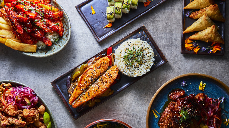 plates of Nikkei food