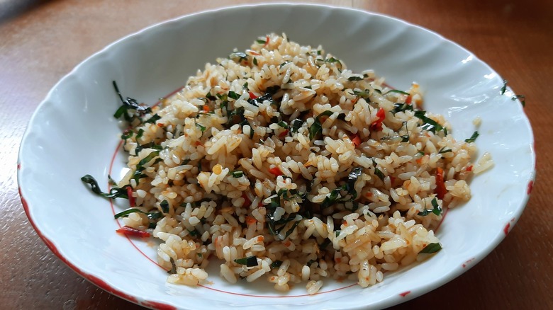 Noni fried rice on plate