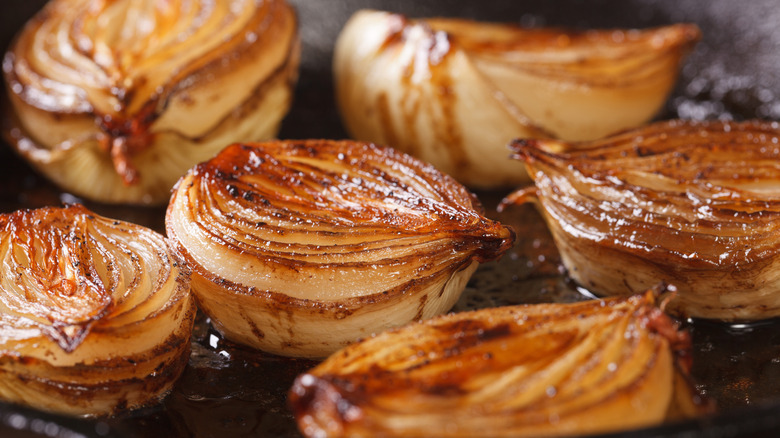 onions in a roasting pan