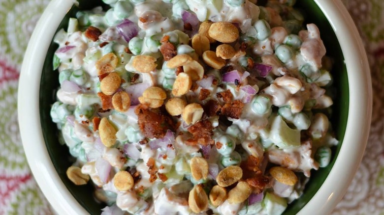 Homemade pea 'n' peanut salad 