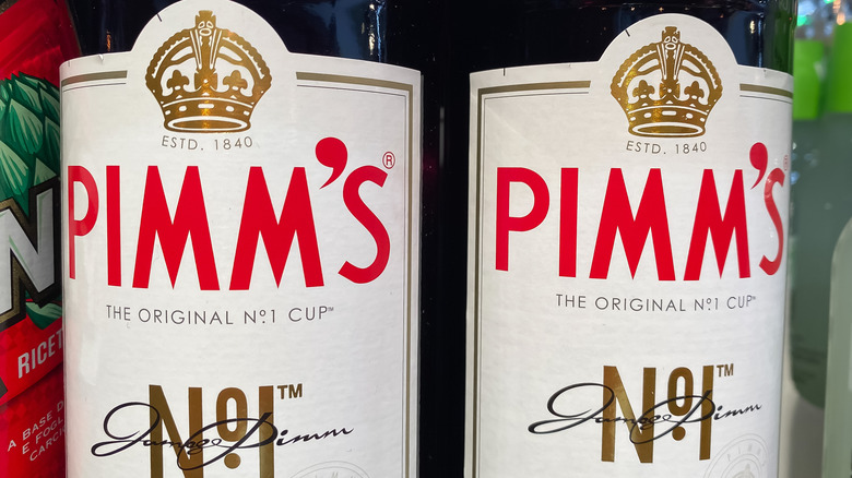 two bottles of Pimm's liqueur side by side