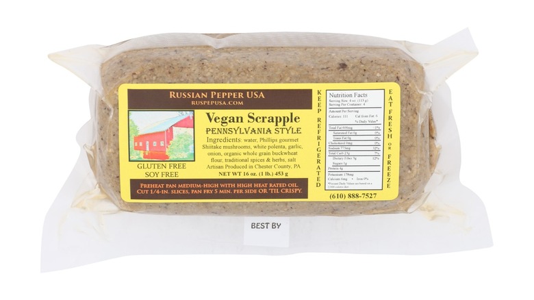 Package of Russian Pepper USA vegan scrapple