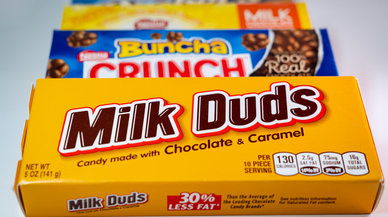 Milk Duds and assorted candy