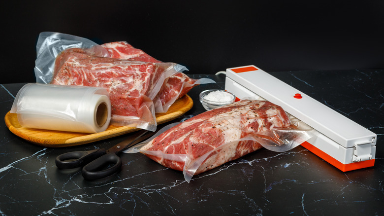 vacuum-sealed meats