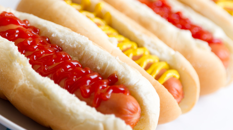 View of hot dogs