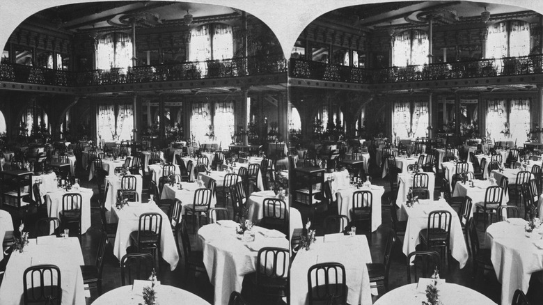 Delmonico's early dining room