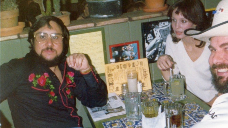 vintage photo of Larry Lavine enjoying some drinks