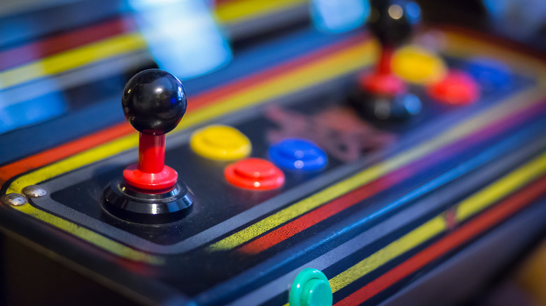 classic arcade machine joystick