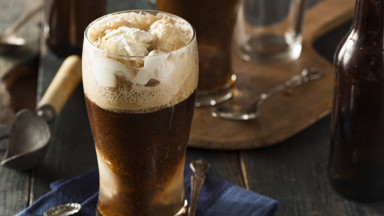 beer ice cream float