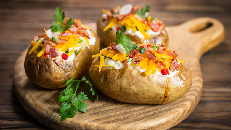 Fully loaded baked potatoes 