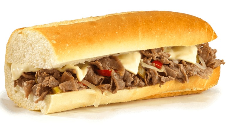 Jersey's Mike's Philly cheese steak sandwich