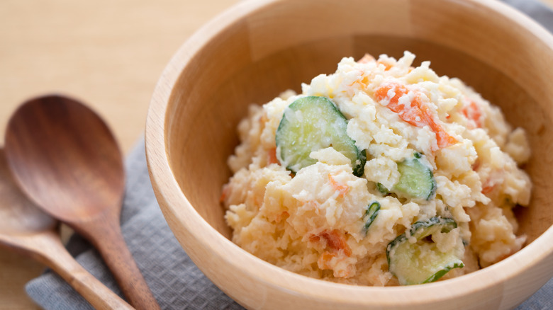 Close up of Japanese potato salad