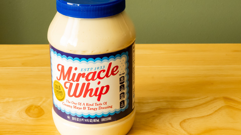 Jar of miracle whip