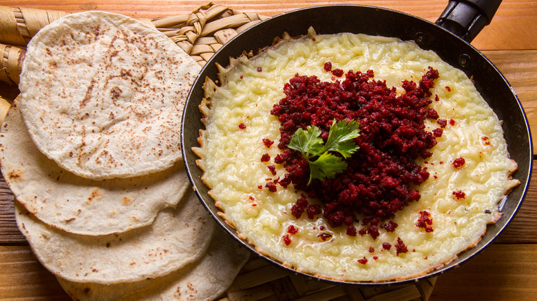 queso fundido with chorizo 