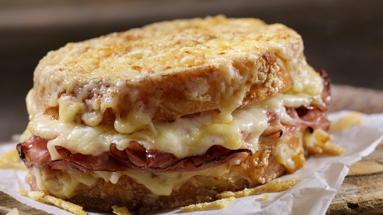 Croque Monsieur on napkin