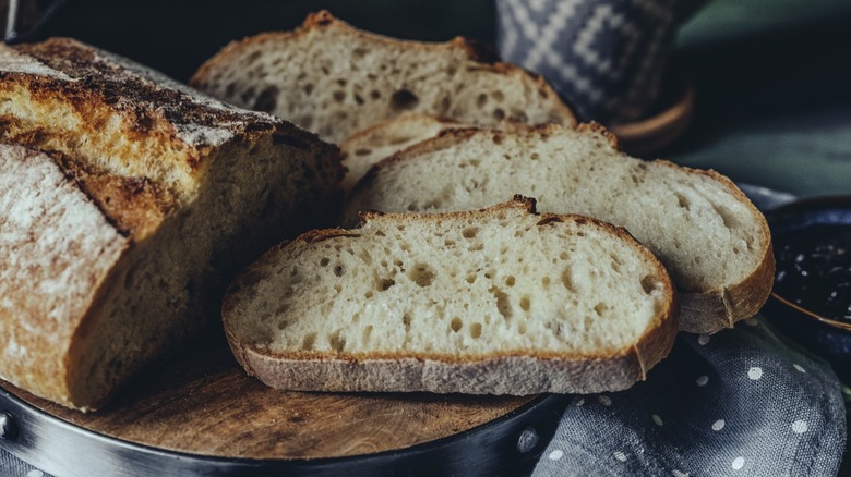 Loaf of sliced sourdough